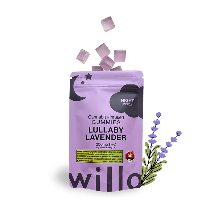 Willo 200mg THC Gummies - Lullaby Lavender (Night)